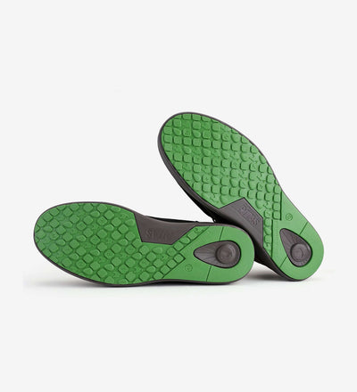 Green hi-grip soles of Baikal Boots by Pitas, designed for waterproof and comfortable wear using Pitas-Tex system.