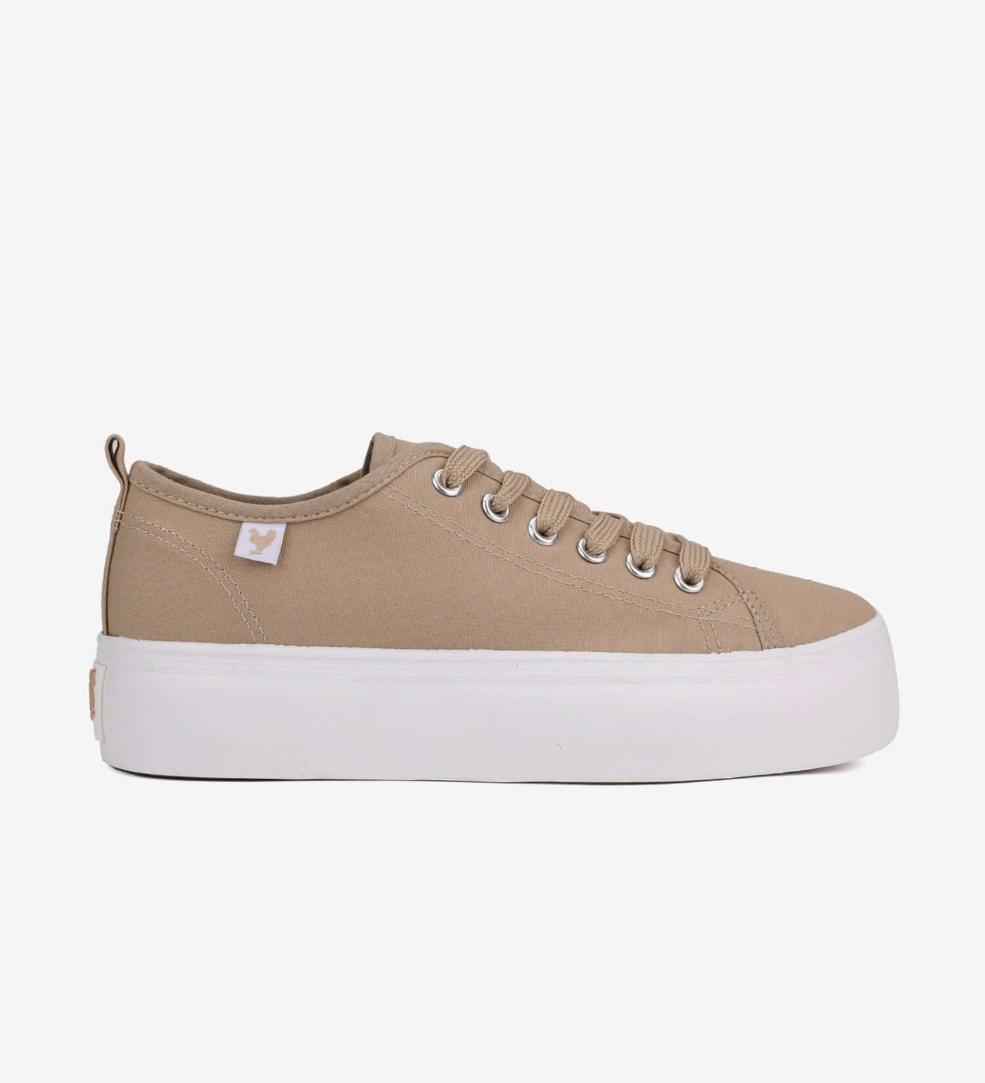 Pitas Classic Platform Sneakers with natural rubber sole and washed canvas upper, showcasing Mediterranean style trainers.