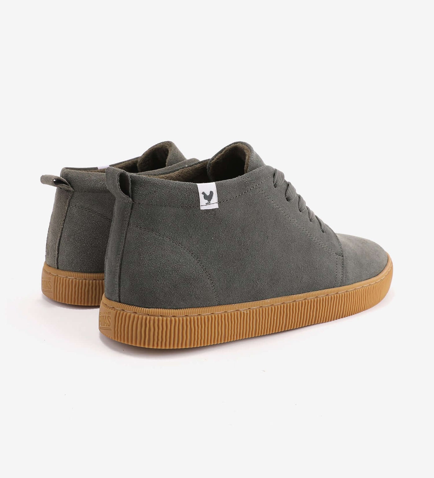 Green suede Hiro Chukka Boots by Pitas with rubber soles and flat laces, ideal for everyday wear and comfort.