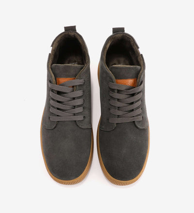 Hiro Chukka Boots by Pitas in suede with flat laces and rubber sole, top view. Durable, comfortable everyday footwear.