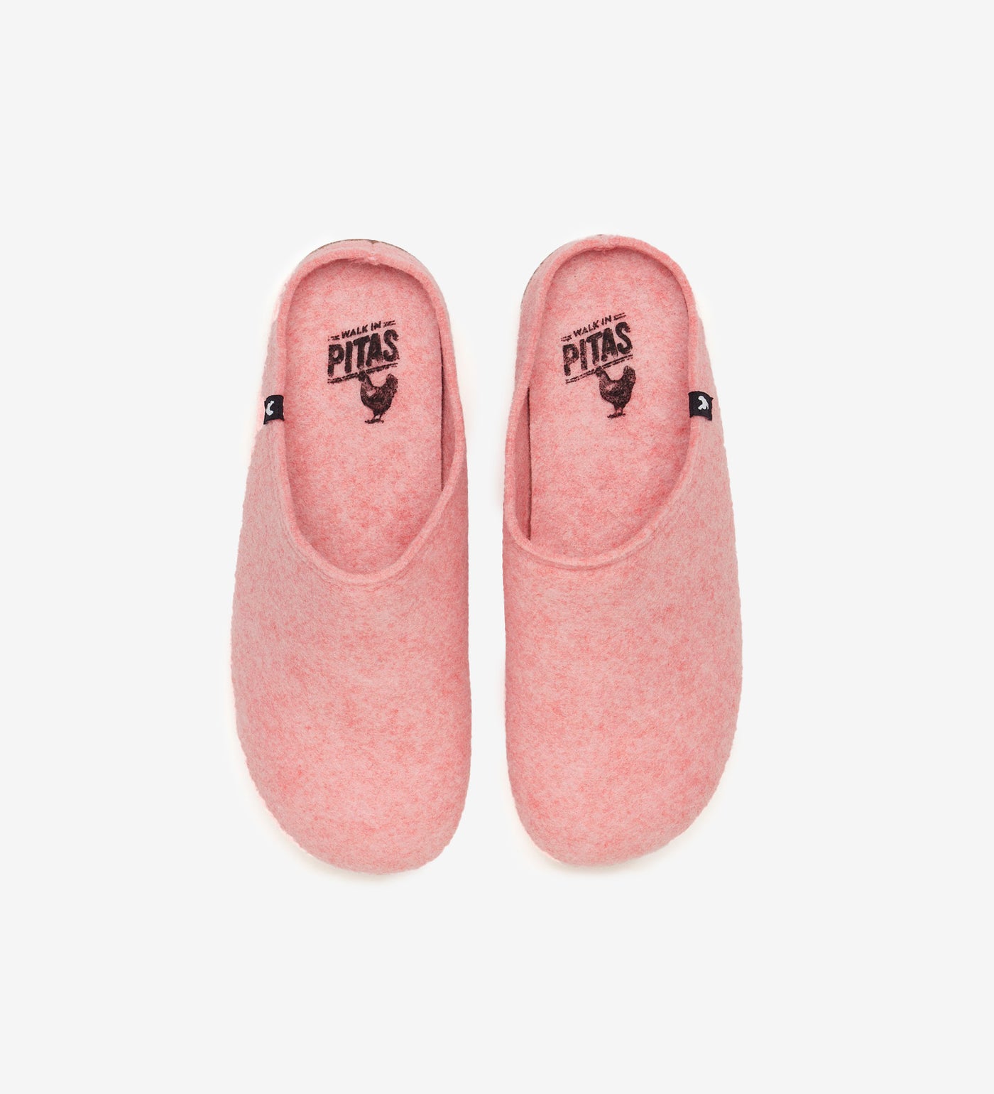 Koti soft eco felt mule slippers, rubber soles