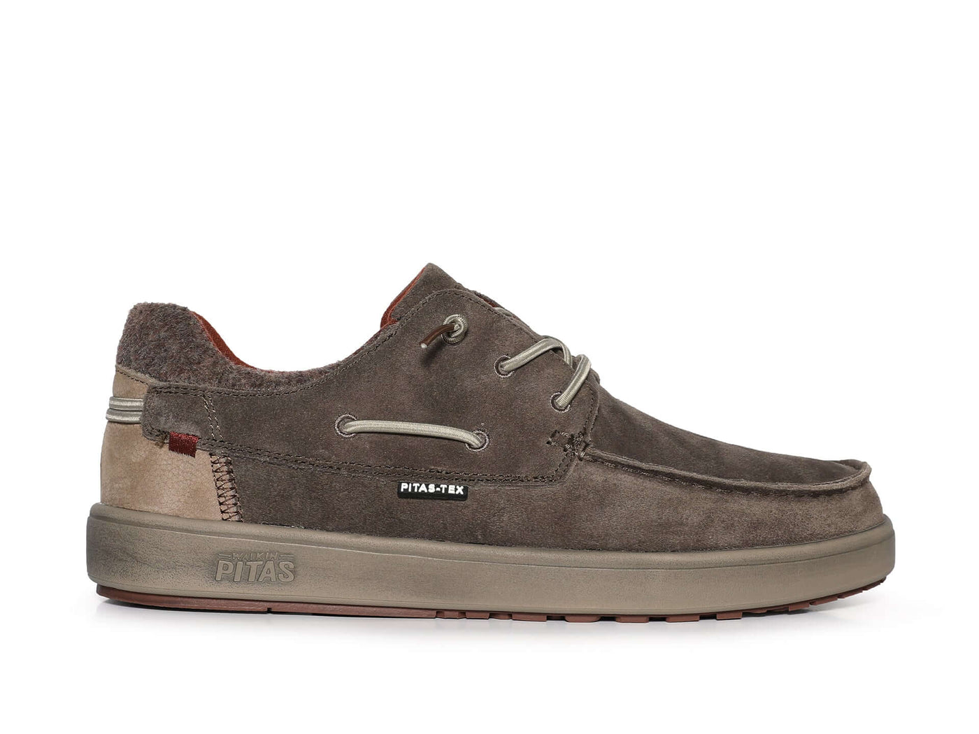 Omi by Pitas easy-on casual waterproof suede shoe with Pitas-Tex system, featuring a lightweight and comfortable design.