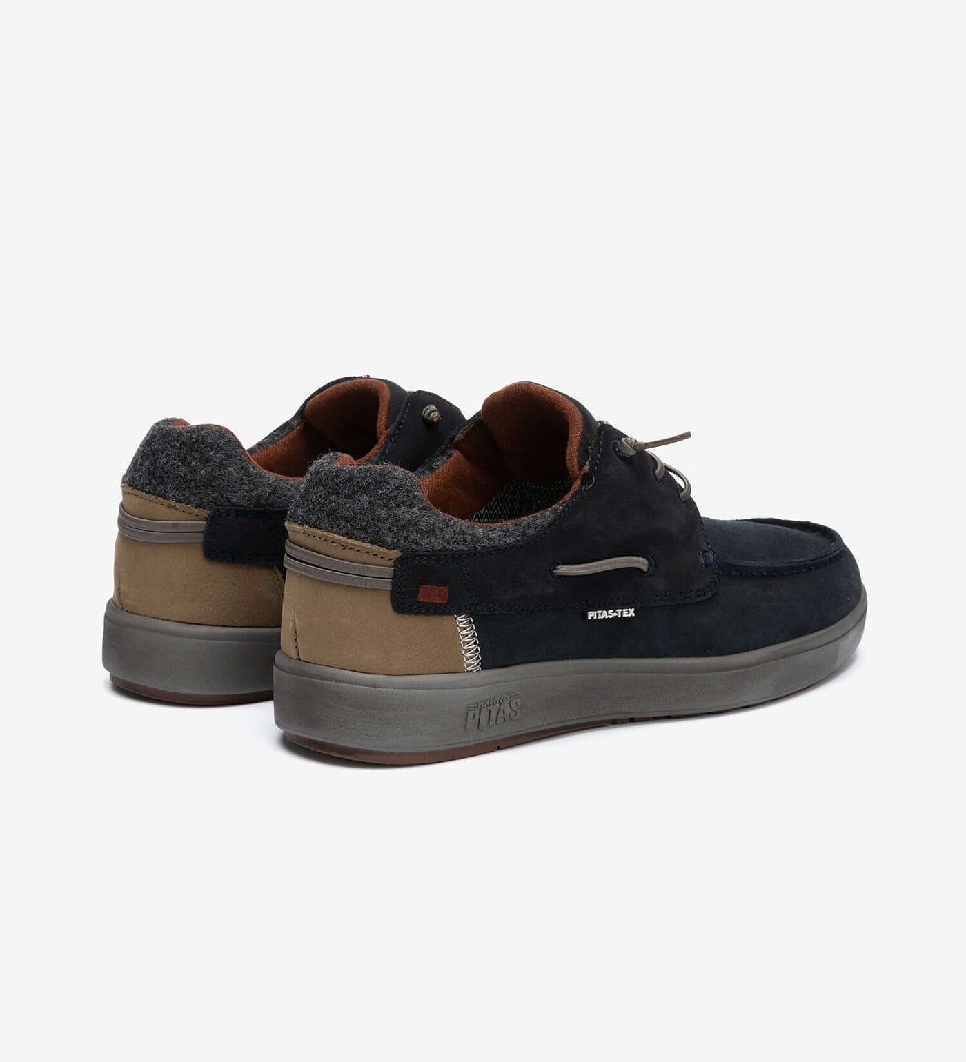 Omi by Pitas waterproof suede easy-on casual shoes from the Pitas Coast range, showcasing lightweight and comfortable design.