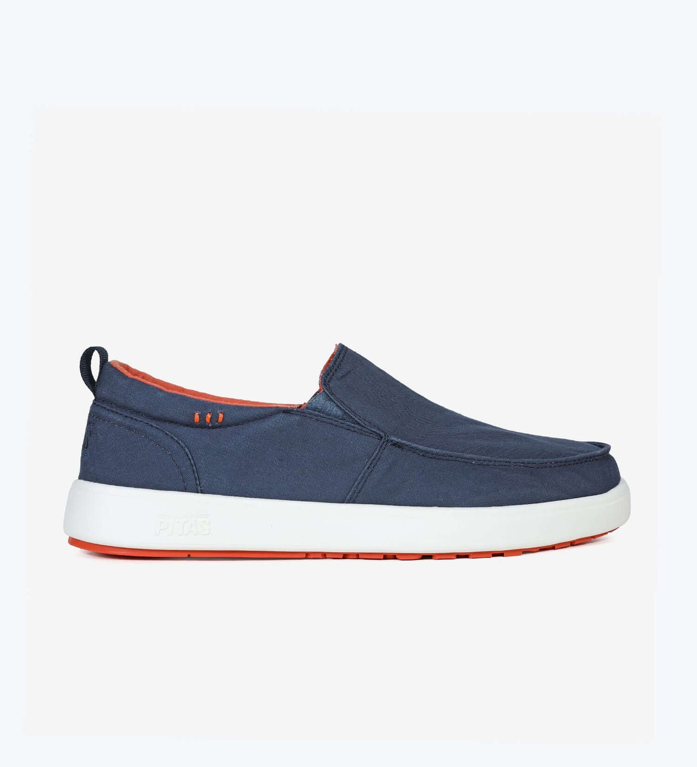 Ischia Hi-Grip Loafers in navy blue with ultralight EVA sole and high-grip rubber outsole, featuring elasticated gussets and heel pulls.