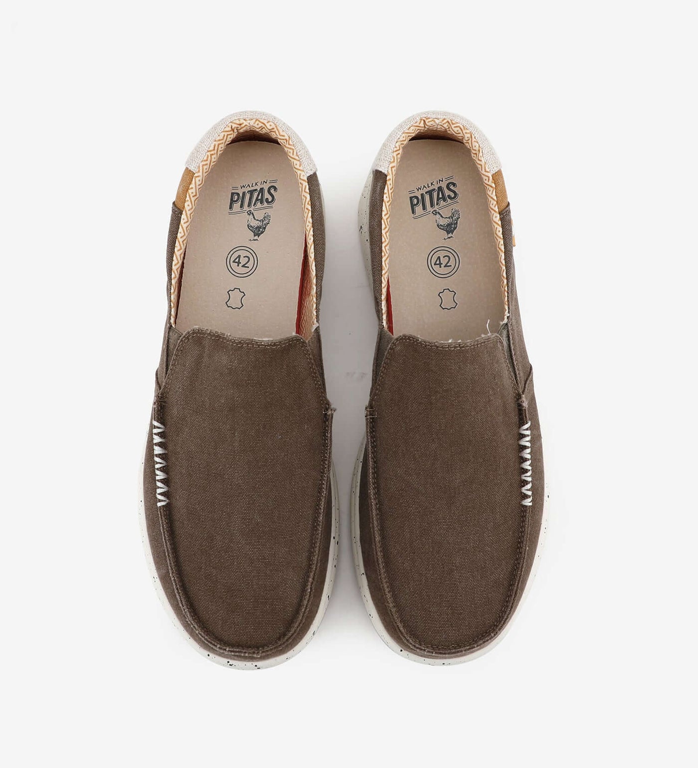 Intaki Ultralight Loafers with heel pulls, elasticated gussets, 100% cotton upper, and EVA sole for summer comfort and durability.