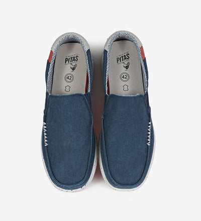 Intaki Ultralight Loafers with cotton upper and Pitas Comfort insole, featuring elasticated gussets and wave hi-grip rubber outsole.