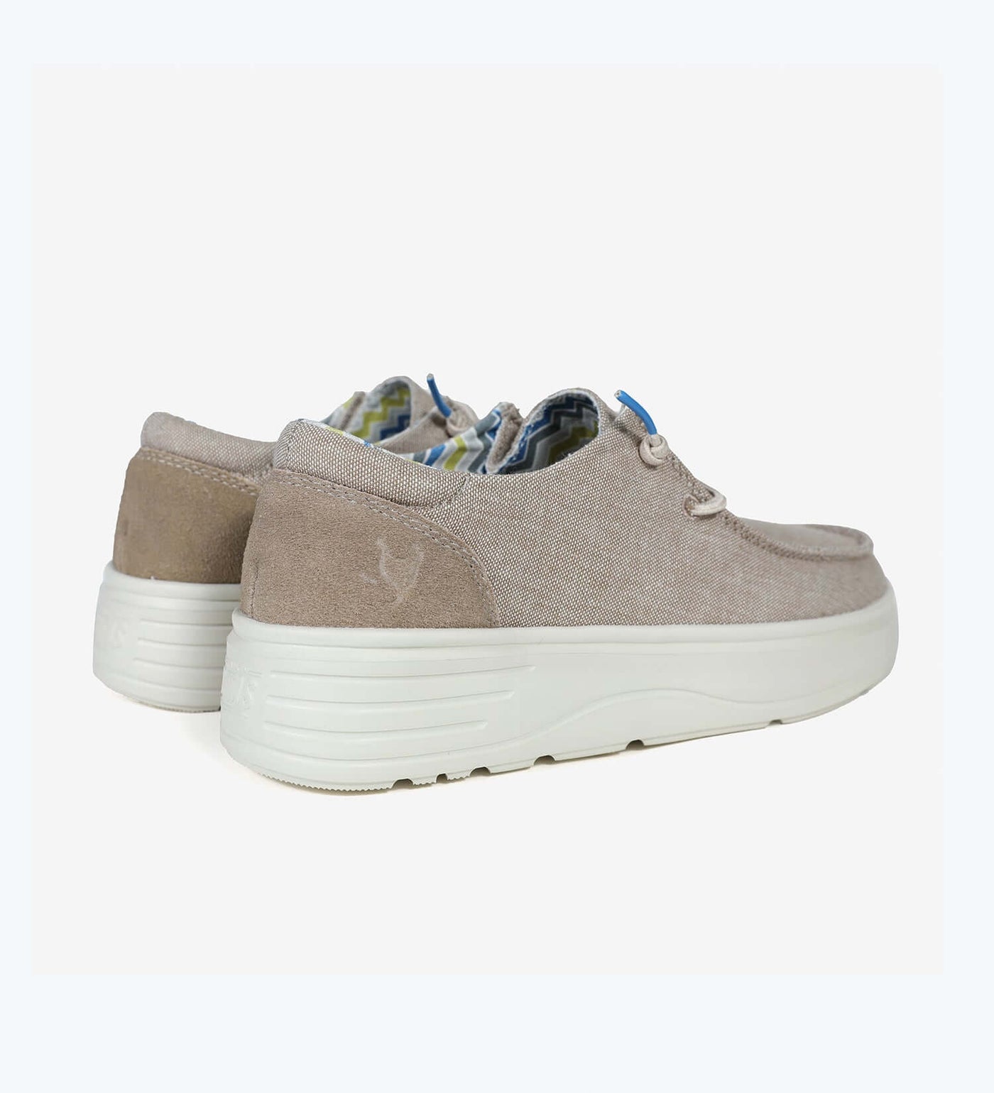 Recife Ultralight Platform Wallys with cotton upper and EVA sole, featuring two eyelets and soft cotton lining for summer comfort.