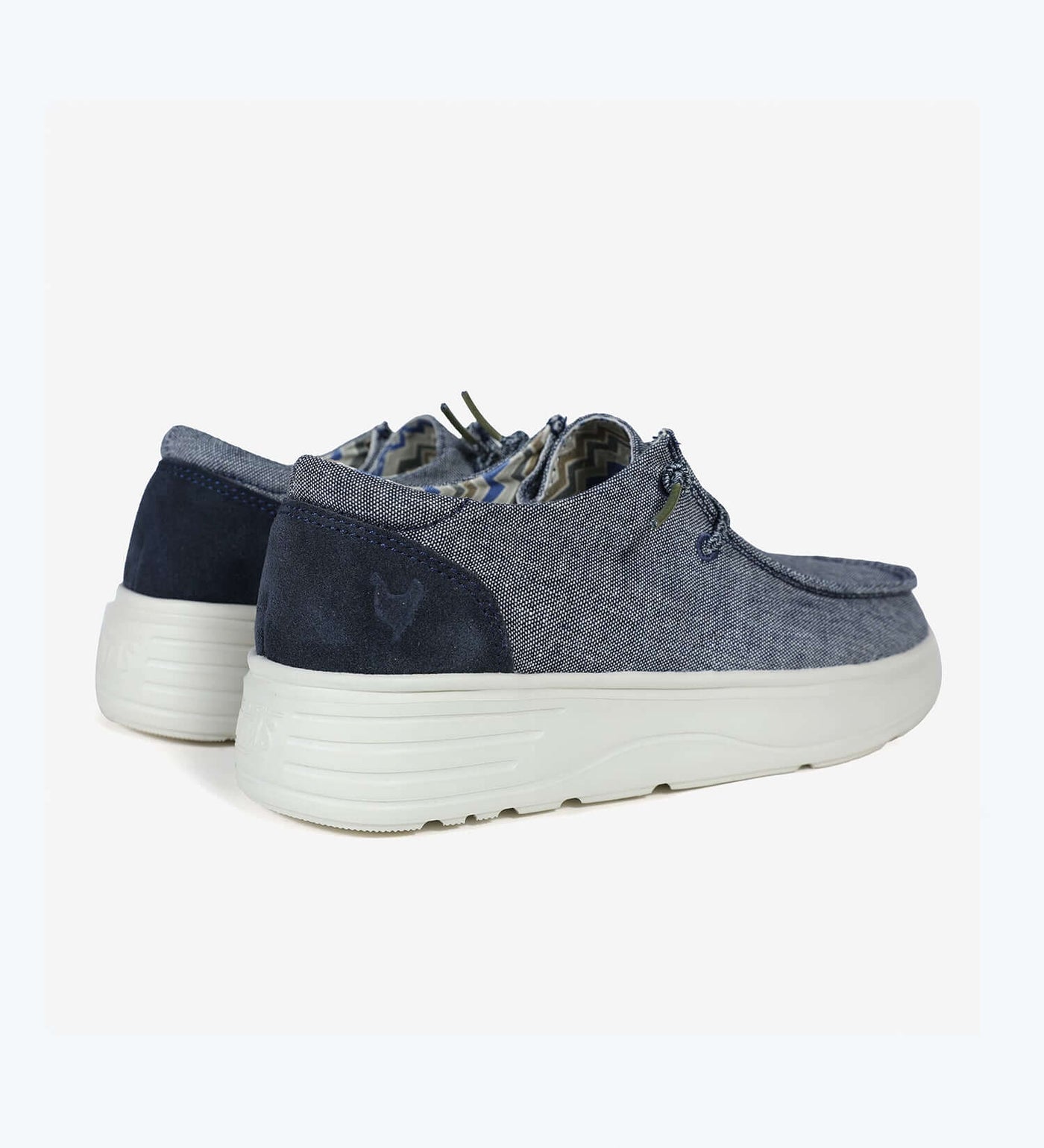 Ultralight Recife Platform Wallys in blue with elastic laces, cotton upper, and EVA sole for women's summer comfort and style.