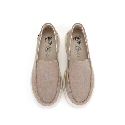 Jara Ultralight Slip-Ons with cotton upper and EVA sole, featuring elasticated gussets and cushioned insole for comfort and style.