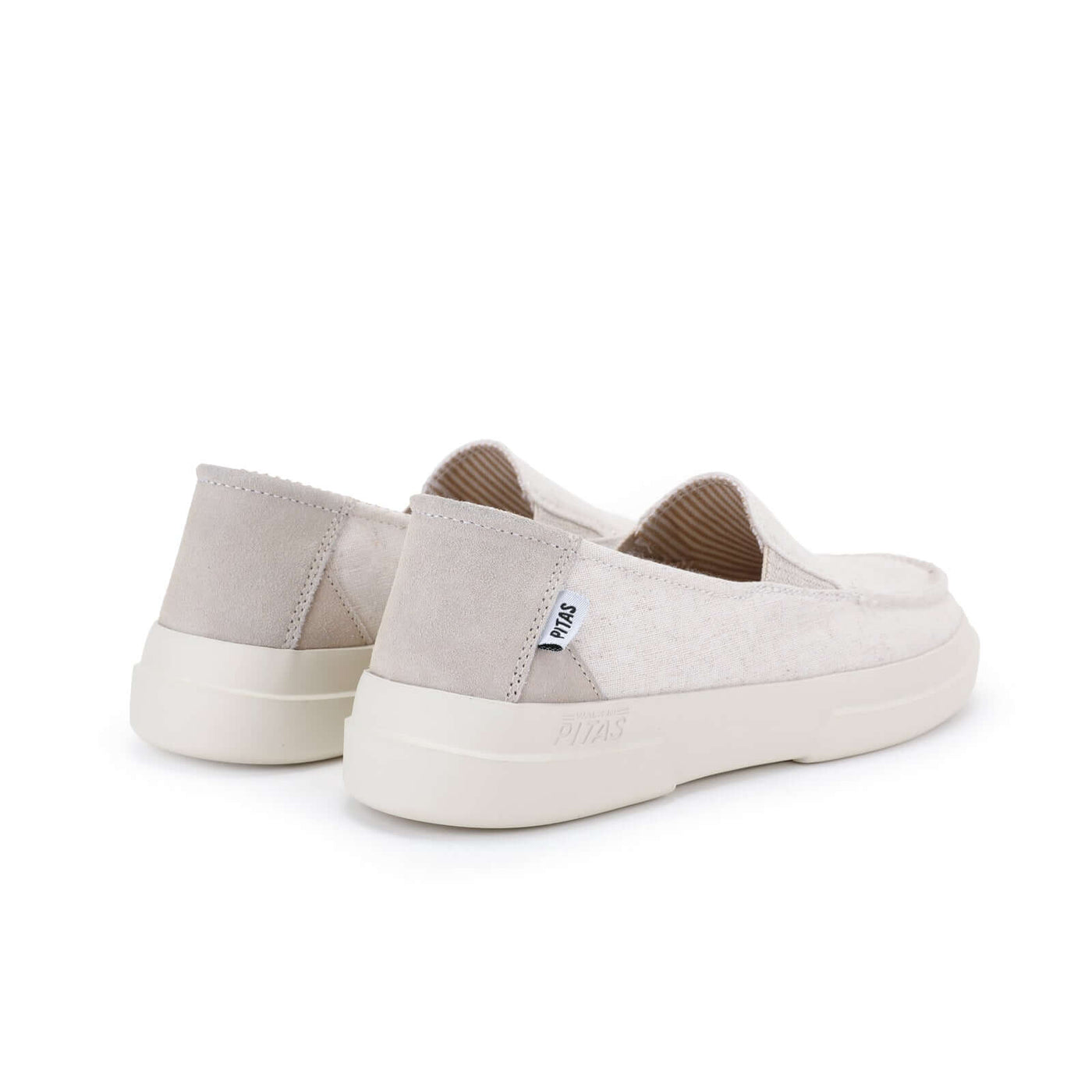 Jara Ultralight Slip-Ons with elasticated gussets and EVA sole, showcasing back view and Pitas branding for summer comfort.