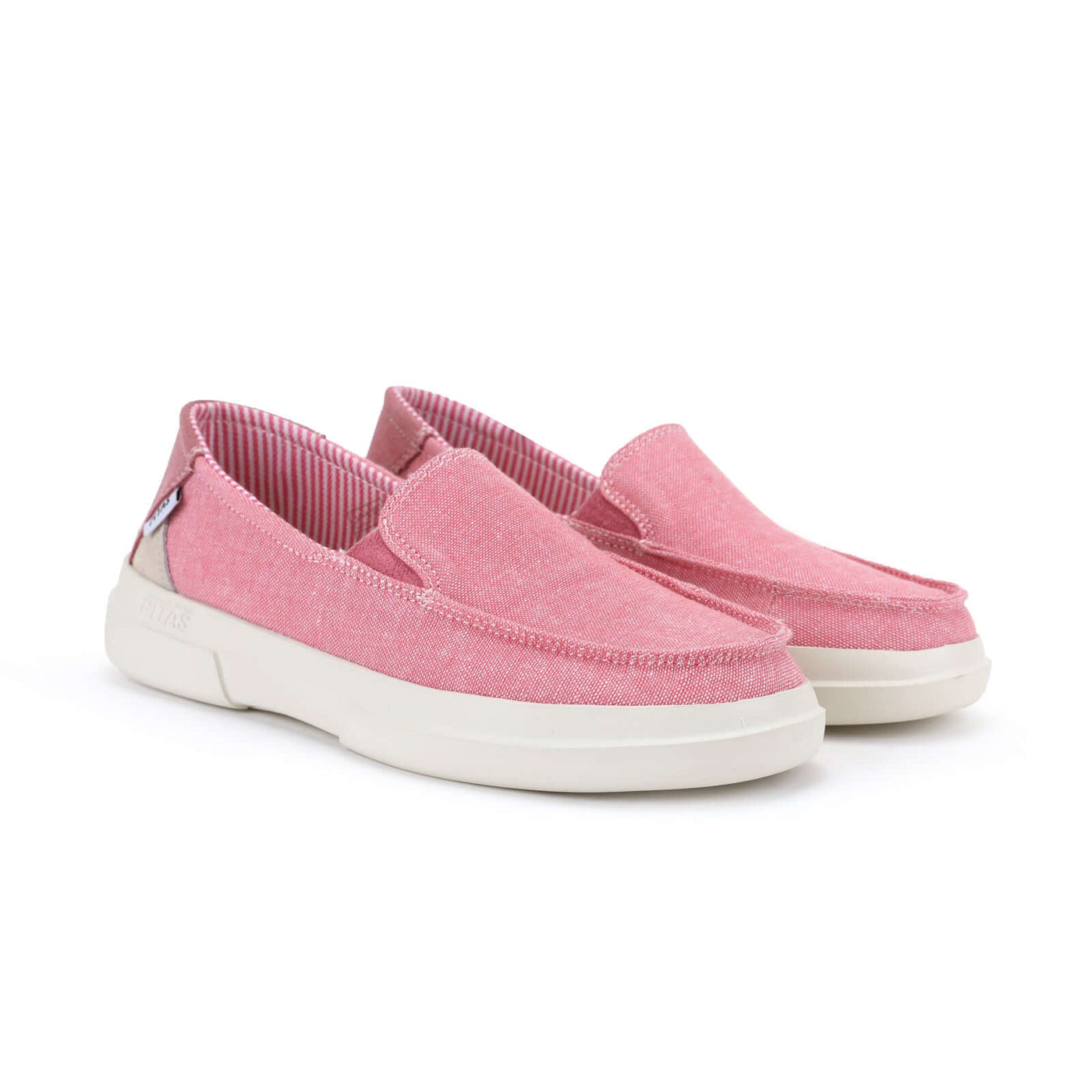 Pink Jara Ultralight Slip-Ons with elasticated gussets, flowery lining, and EVA sole for women. Perfect for summer comfort and style.