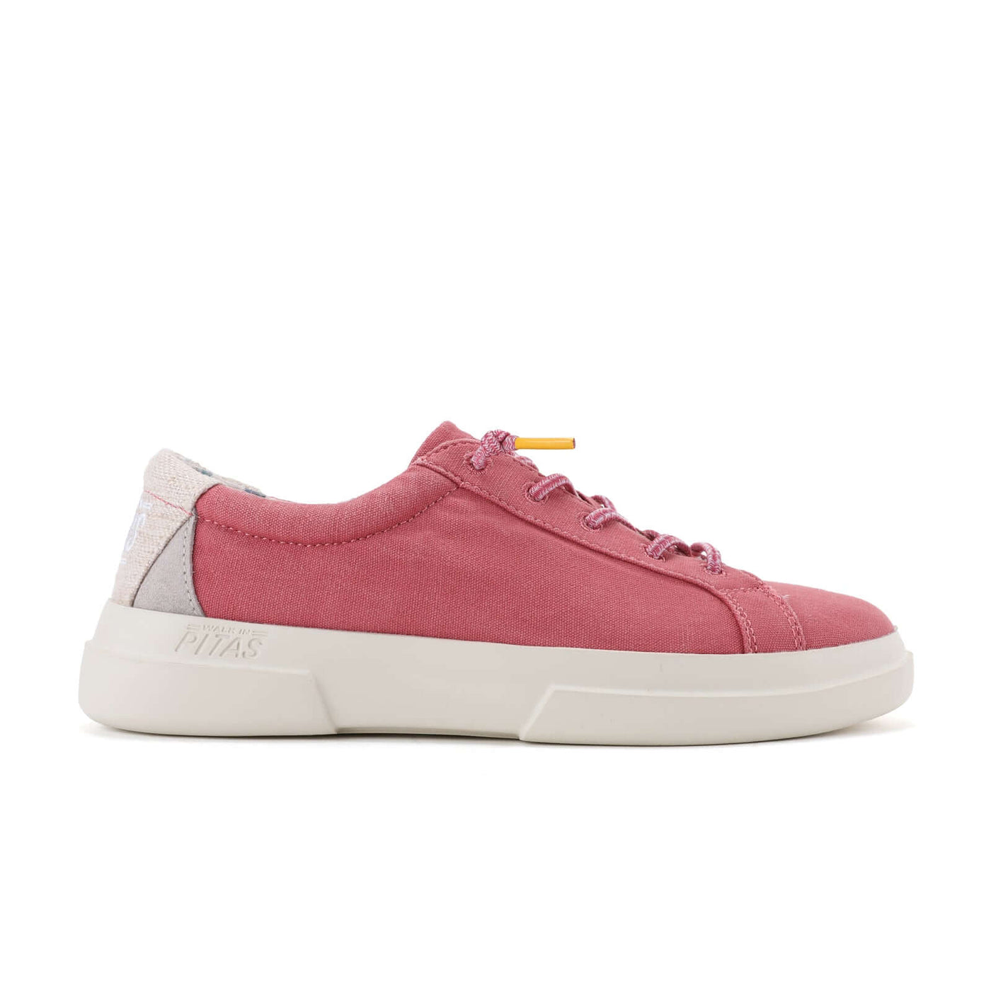 Pink Iris Ultralight Sneakers with elastic laces, cotton upper, and supportive heel, perfect for summer comfort and style.