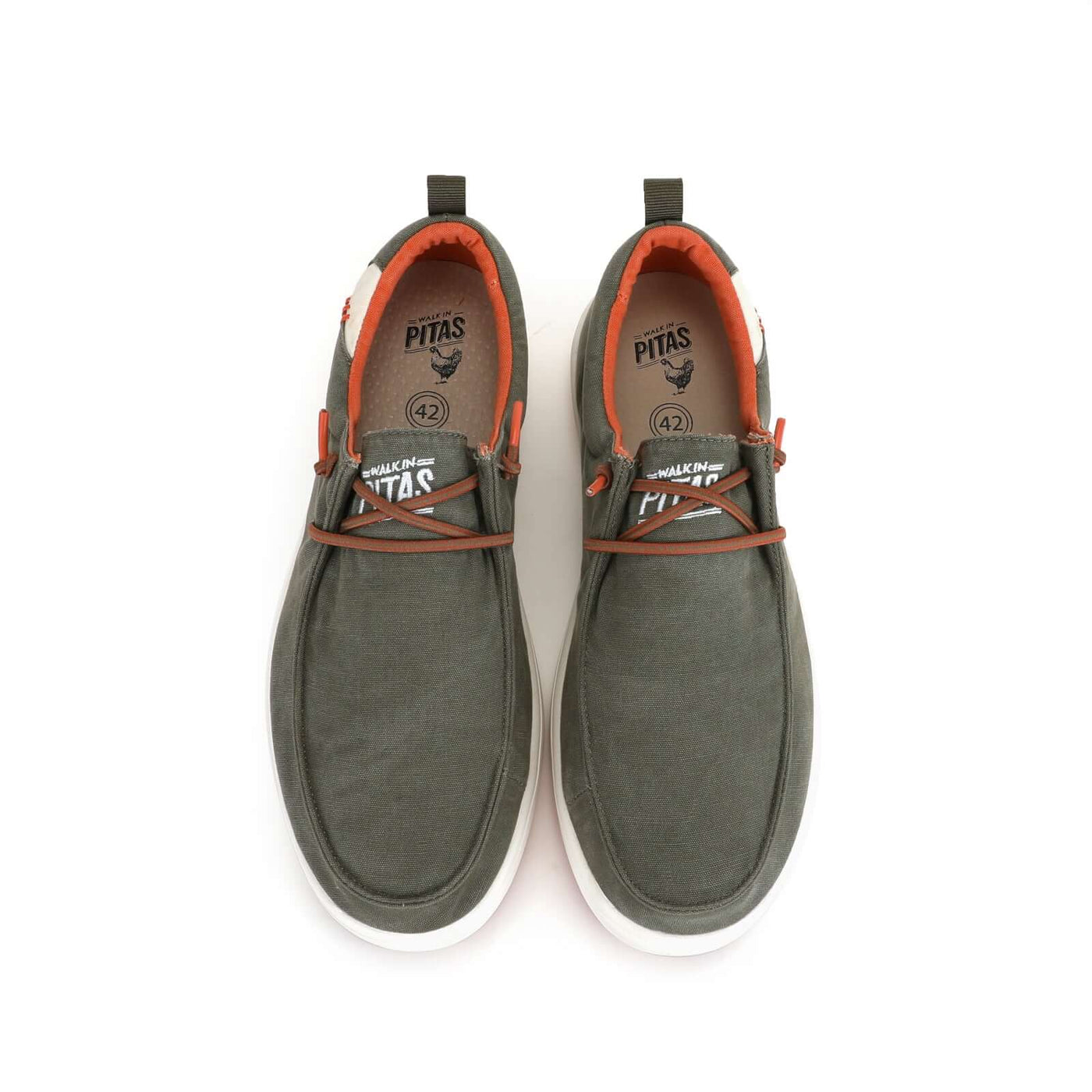 Biarritz Hi-Grip Wally shoes with adjustable elastic laces, cotton canvas upper, and ultralight EVA sole for comfort and grip.