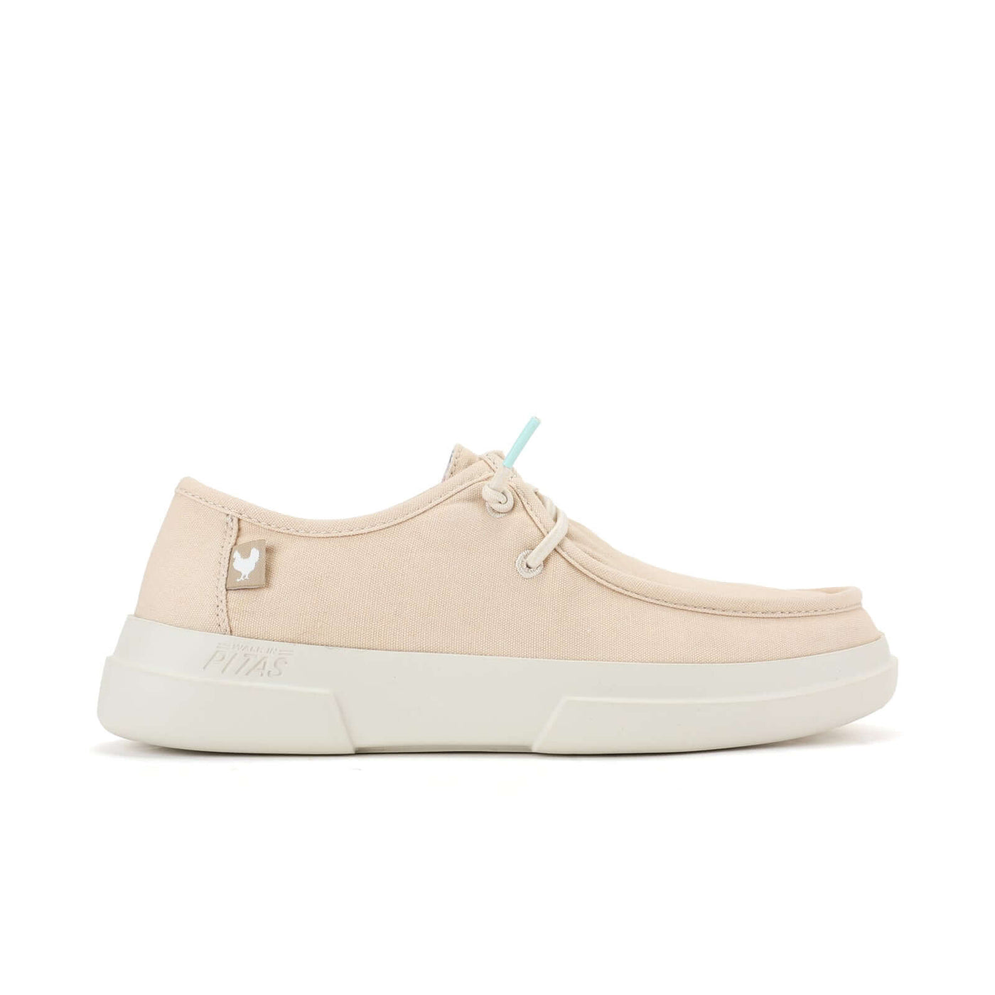 Beige Dafne Ultralight Wally shoe with elastic laces, cotton upper, and EVA sole, designed for comfort and breathability.