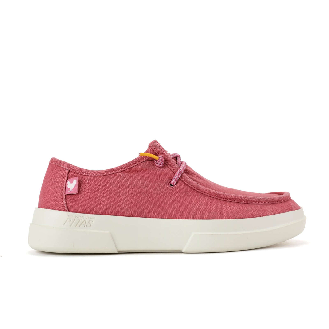 Dafne Ultralight Wally pink shoe with elastic laces and EVA sole, featuring breathable cotton and flowery lining for summer comfort.