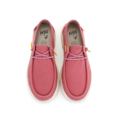 Pink Dafne Ultralight Wally shoes with elastic laces, cotton upper, flowery lining, and shock absorbent EVA sole for comfort.