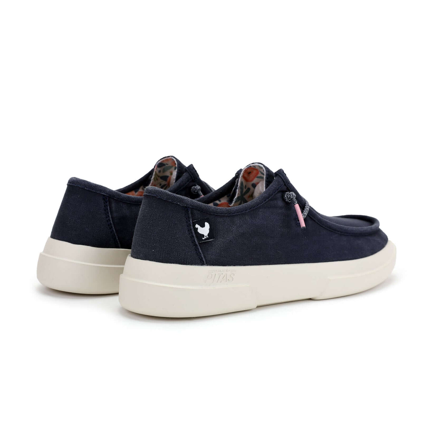 Dafne Ultralight Wally navy shoes with elastic laces, breathable cotton upper, colorful lining, and shock-absorbent EVA sole.