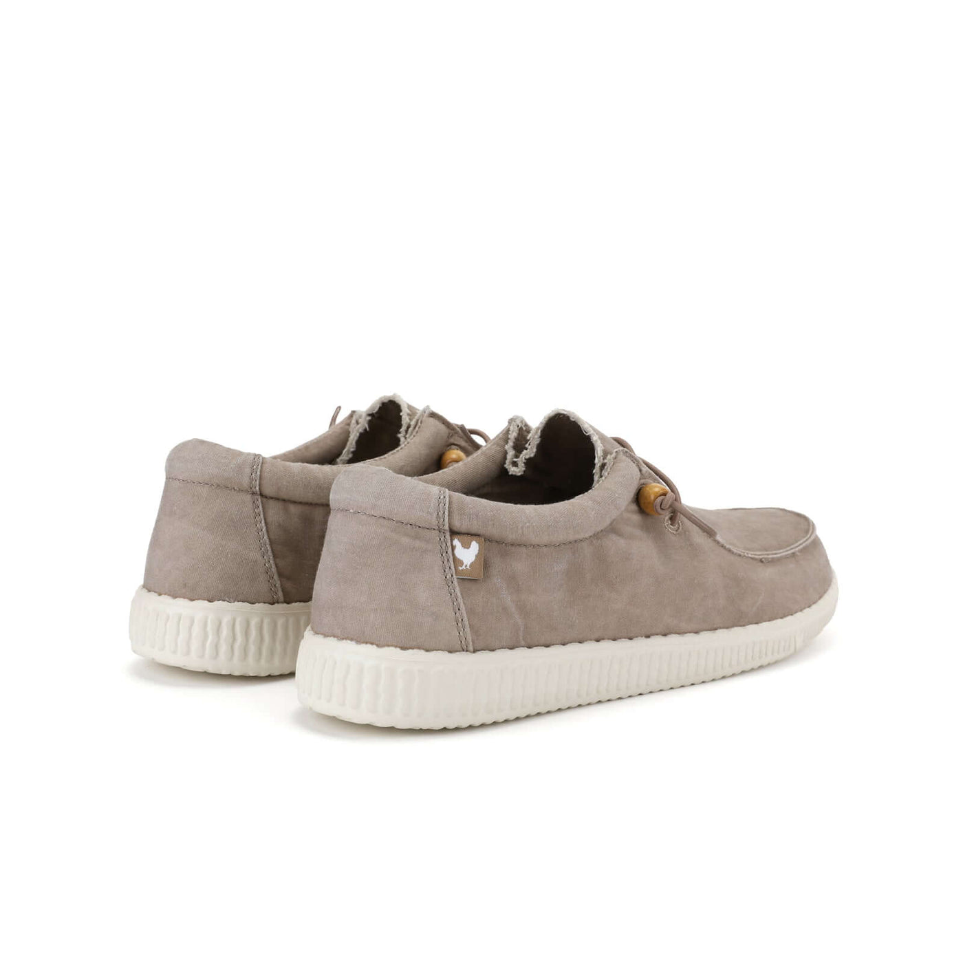 Beige WP150 Ultralight Canvas Wally shoes with durable EVA sole, designed for comfort by Walk In Pitas.