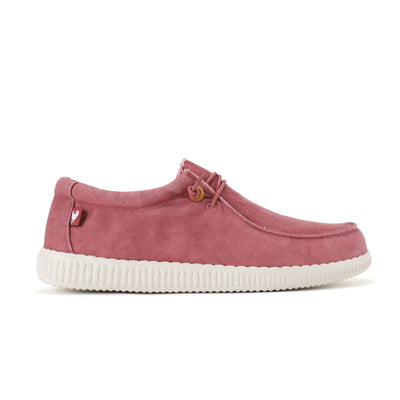 Pink WP150 Ultralight Canvas Wally by Walk In Pitas with durable EVA sole and washed cotton for comfort.