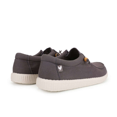 "WP150 Ultralight Canvas Wally in gray with EVA sole, side view showcasing durable design and comfort by Walk In Pitas"