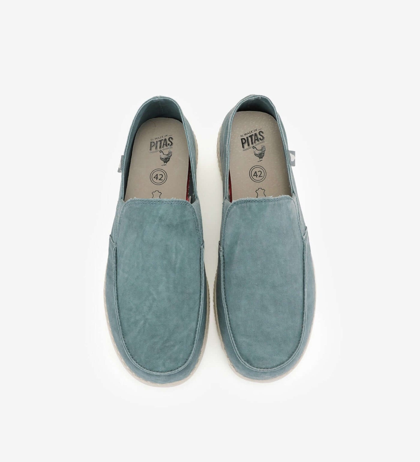 WP150 Ultralight Loafers in blue, featuring elastic gussets and soft cotton lining, perfect for comfortable summer wear.