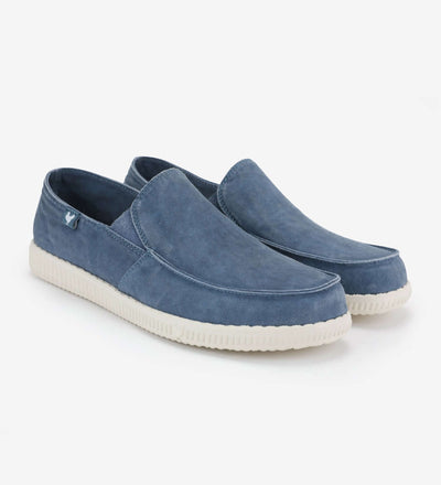 Blue WP150 Ultralight Loafers with elastic gussets, EVA sole, and cotton upper, designed for comfort and summer style.