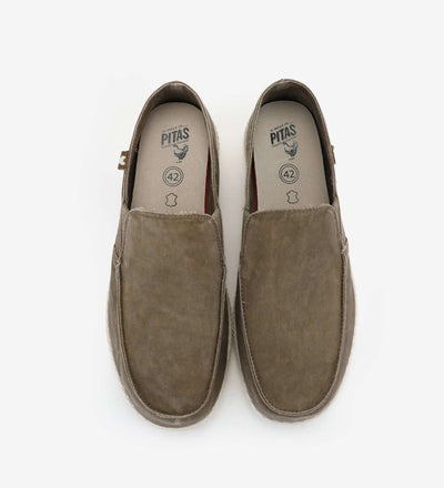 WP150 Ultralight Loafers with 100% cotton upper and EVA sole, featuring elastic gussets and supportive heel collar for summer comfort.