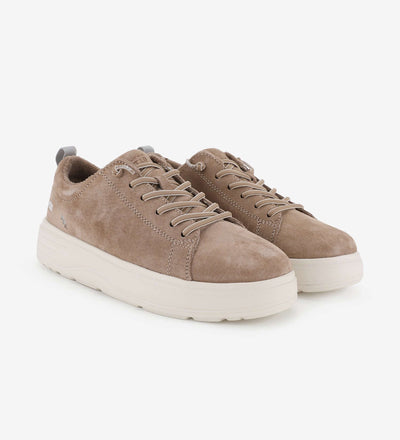 Yari Suede Sneakers by Pitas, lightweight and breathable water-repellent footwear with elastic easy-on laces and soft fabric lining.