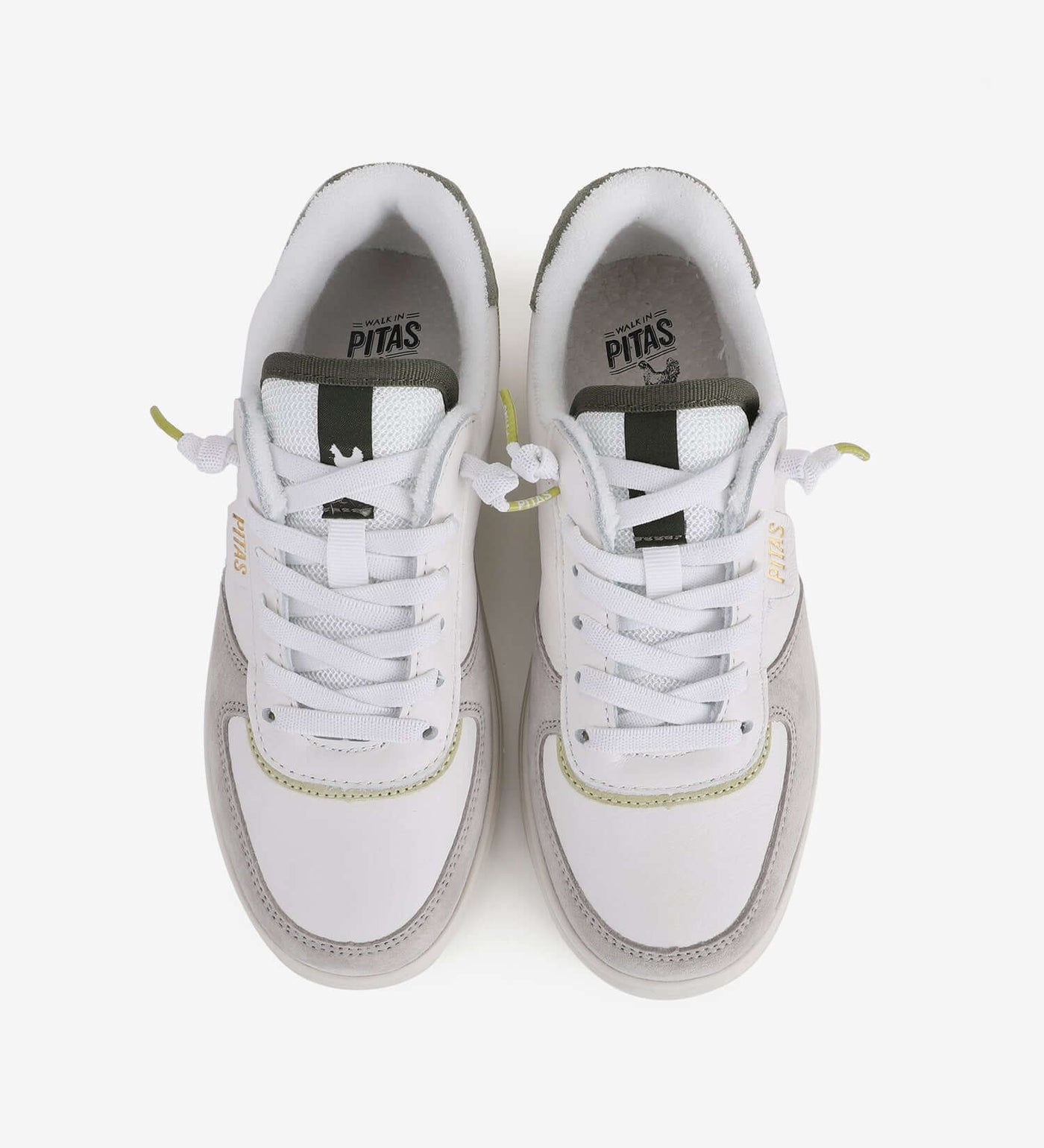 Zan Leather Sneakers by Pitas with easy-on laces and water-repellent leather in a classic design.