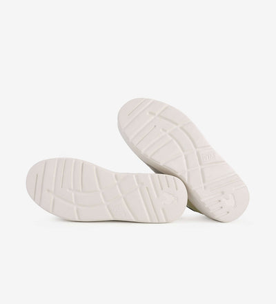 White soles of Zan Leather Sneakers by Pitas with durable tread pattern, providing grip and comfort for everyday wear.